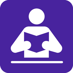 icon of person holding an open book